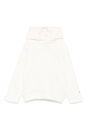 White cotton blend hoodie DOUUOD KIDS | DV4P90Z0879101